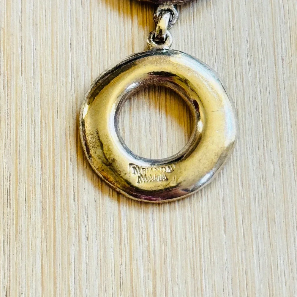 Maria Melinda MM Jeweled Circle Link Bracelet Brutalist Designer high end Toggle